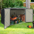 Abri de jardin gris en acier galvanisé, 2,2 m²