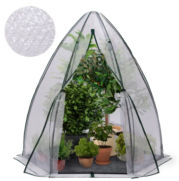 Greenhouse for overwintering plants, bubble wrap